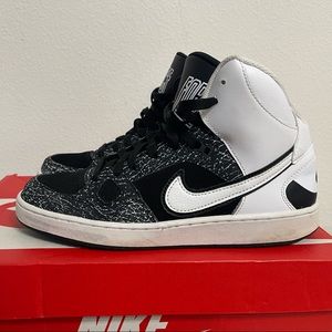 Nike Air Son of Force Mid Print GS, Size 7Y, Black/White-Black